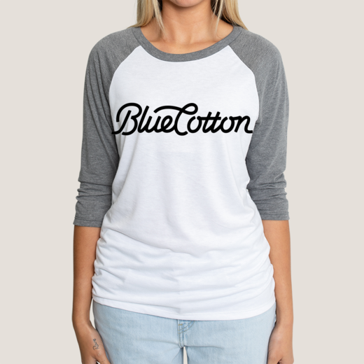 Sample image of DM136L District Ladies Tri-Blend Baseball Raglan