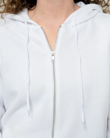 Closeup of a 3739 Bella + Canvas Unisex Sponge Fleece Full-Zip Hoodie