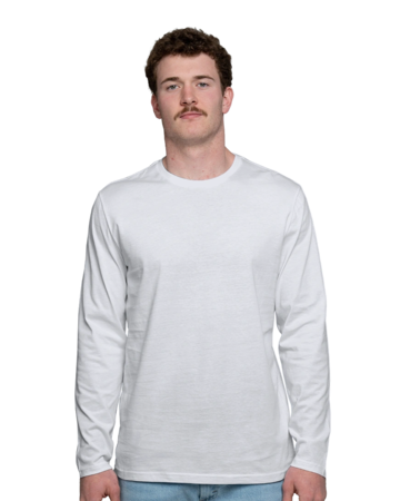 Model wearing a DT105 District Long Sleeve Tee