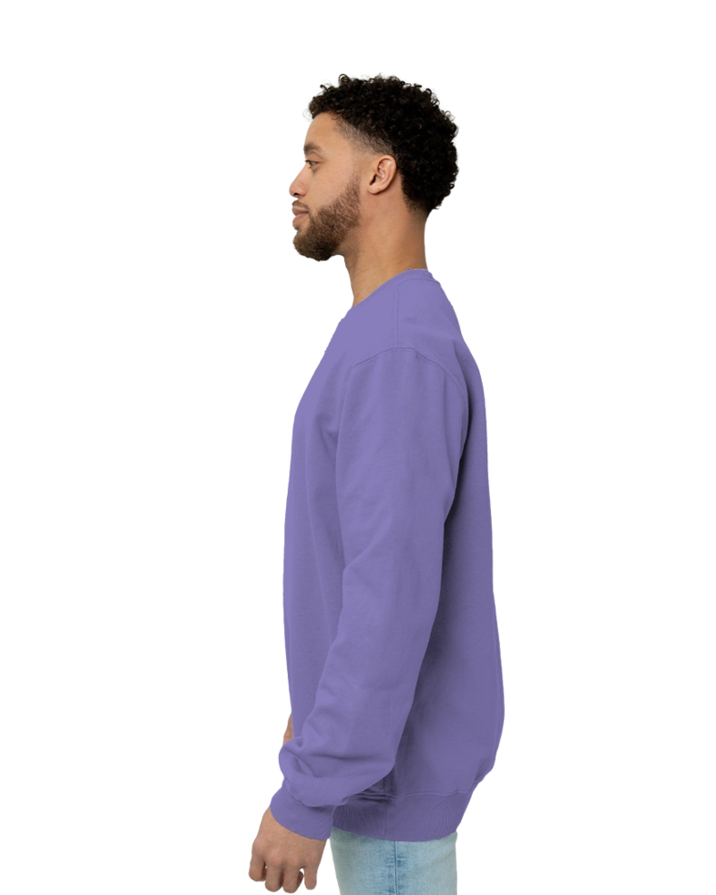 Image of a model wearing a PC098 Port & Company Pigment Dyed Crewneck Sweatshirt